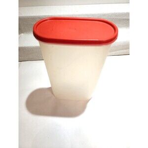 Vintage TUPPERWARE 1615-13 Modular Mate 12 1/4 cup 1616-2 Red Lid